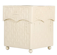 Cream Fretwork Wastepaper Basket & Tissue (3 Options)