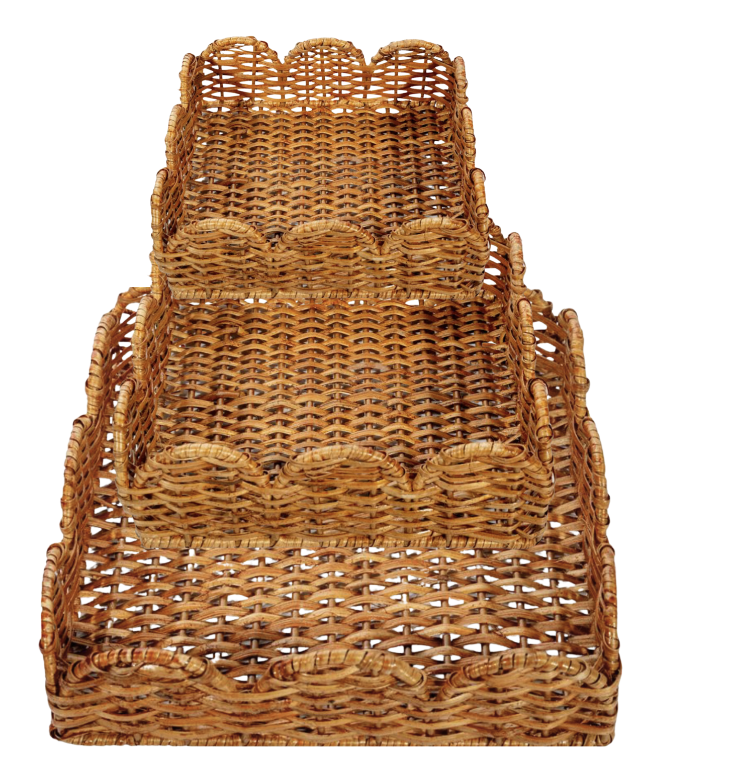 Scalloped Wicker Tracys (3 Sizes)