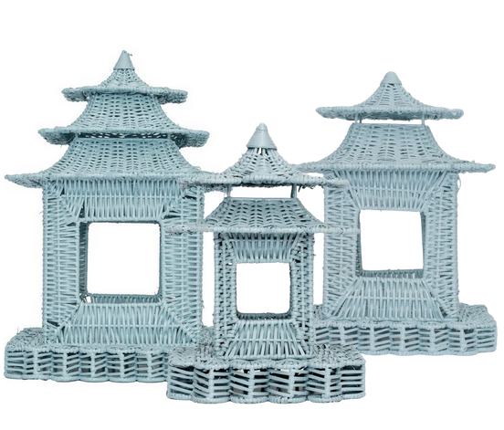 Pale Blue Scalloped Pagoda (3 Sizes)