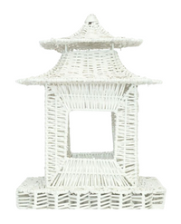White Scalloped Wicker Pagoda (3 Sizes)