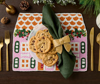 Handcrafted Gingerbread House Beaded Placemat - Single