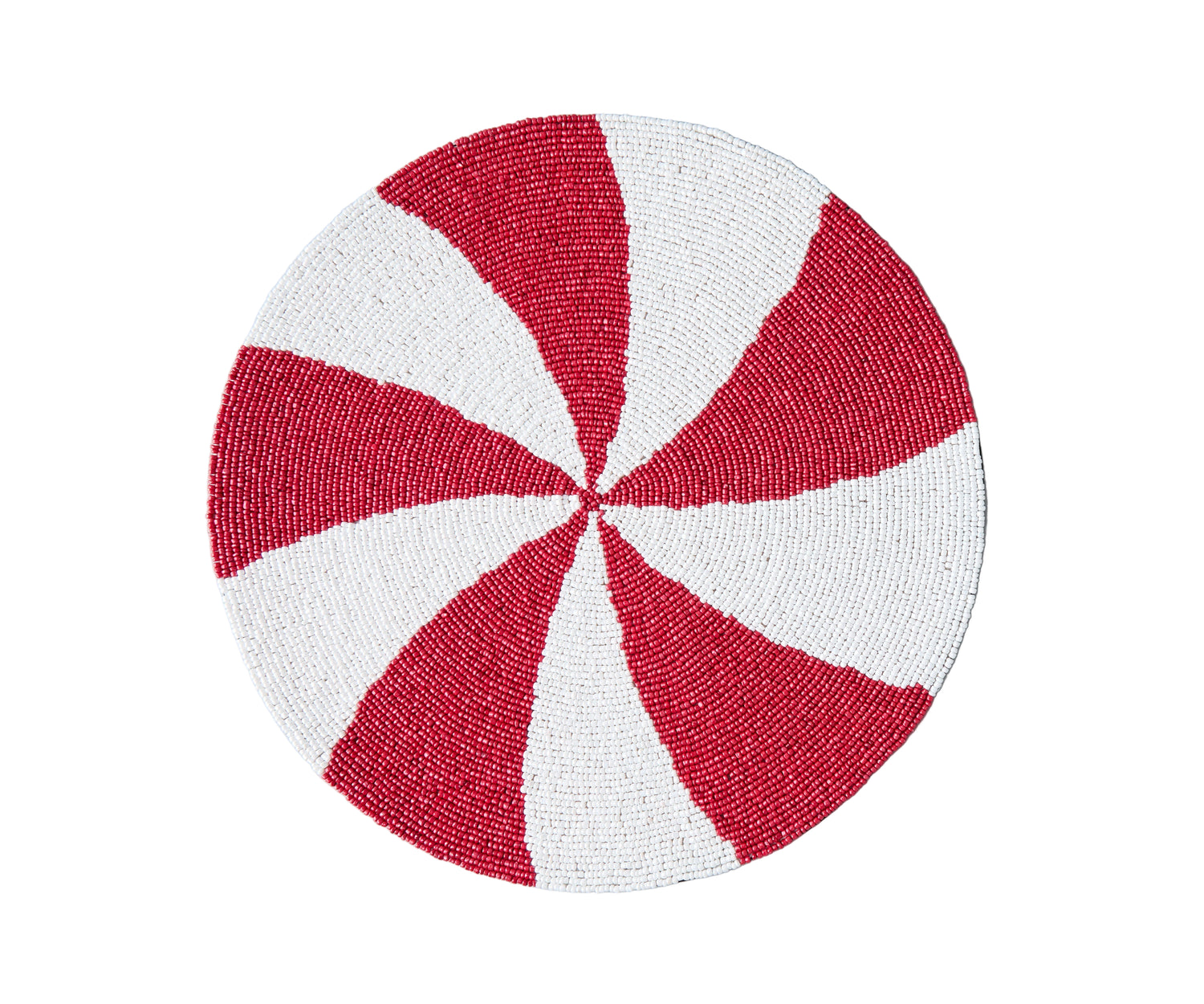 Handmade Beaded Candy Cane Placemat - Single