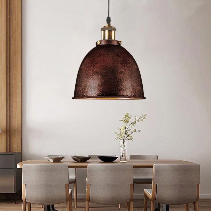 Antique Inspired Dome Pendant Lamp (Various Colors)