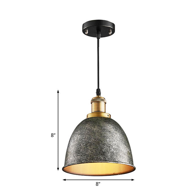 Antique Inspired Dome Pendant Lamp (Various Colors)