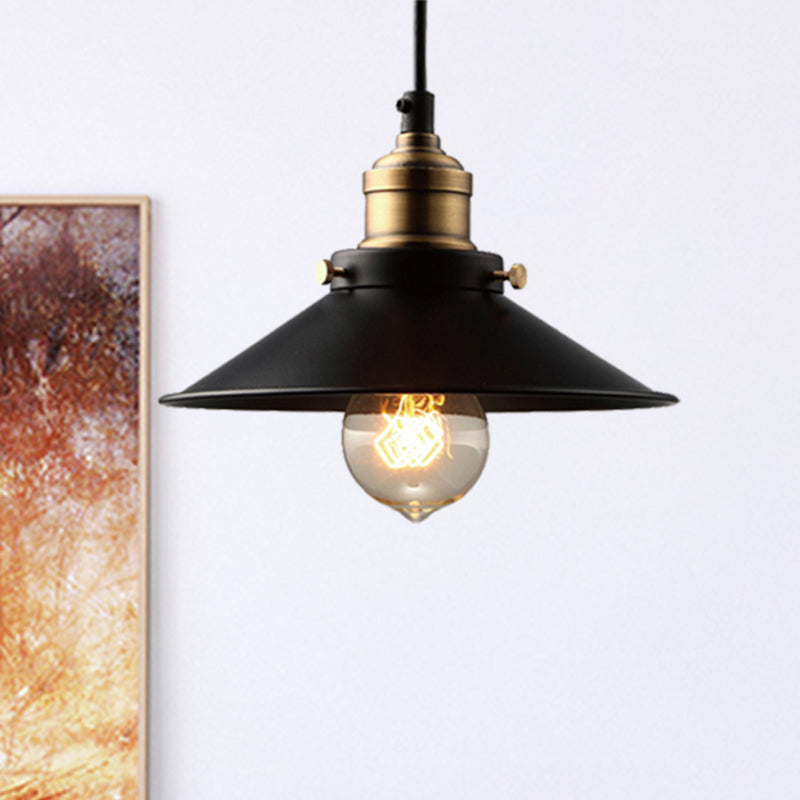 Black Cone Metal Pendant Light