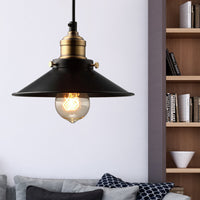 Black Cone Metal Pendant Light
