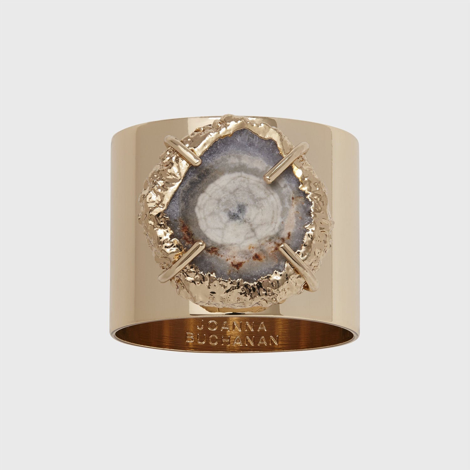 Crystal Quartz Napkin Rings – Grey (Set of 2)