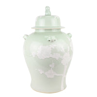 PASTEL PALE GREEN CHERRY BLOSSOM JAR