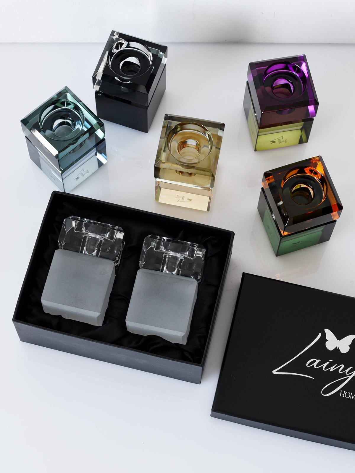 Regal Two Tone Candleholders (Various Colors)