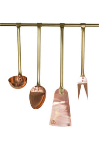 Copper Utensil Hanging Rod & Utensils