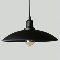 Audrey Metal Pot Lid Pendant Light (in Black or White)
