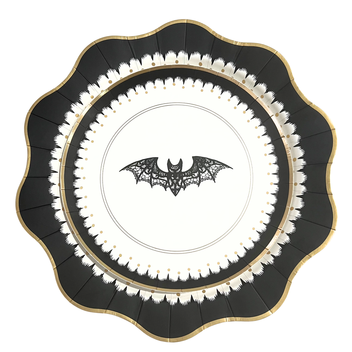 Elegant Halloween Dessert Lacy Bat Plates