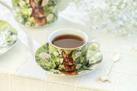 Bunny in Bloom Porcelain Tea Set – Teapot with 4 Cups & Saucers