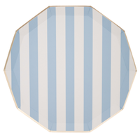 Sky Blue Signature Cabana Stripe Plates