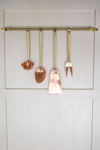Copper Utensil Hanging Rod & Utensils
