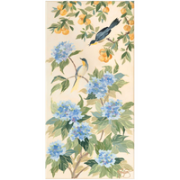 Anne: A Chinoiserie Fine Art Print with Oranges, Hydrangeas &amp; Bird (Various Sizes)