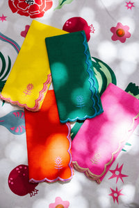 Icon Linen Napkins S/4 - Emerald + Peacock