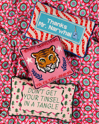 Narwhal Needlepoint Pillow