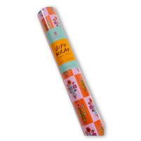 Floral Check Wrapping Paper Sheets