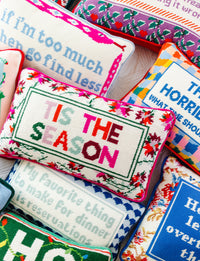 Tis The Season Needlepoint Pillow