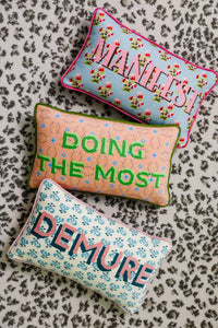 Doing the Most Needlepoint Pillow