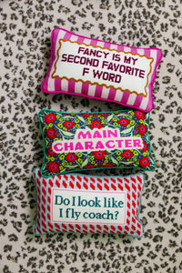 Main Character Needlepoint Pillow