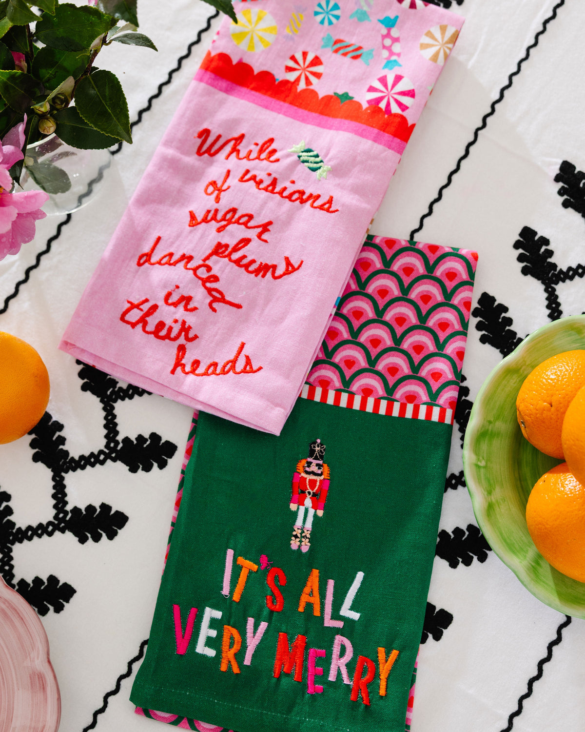 Sugar Plums Dish Towel