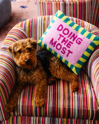'Doing the Most' Needlepoint Throw Pillow