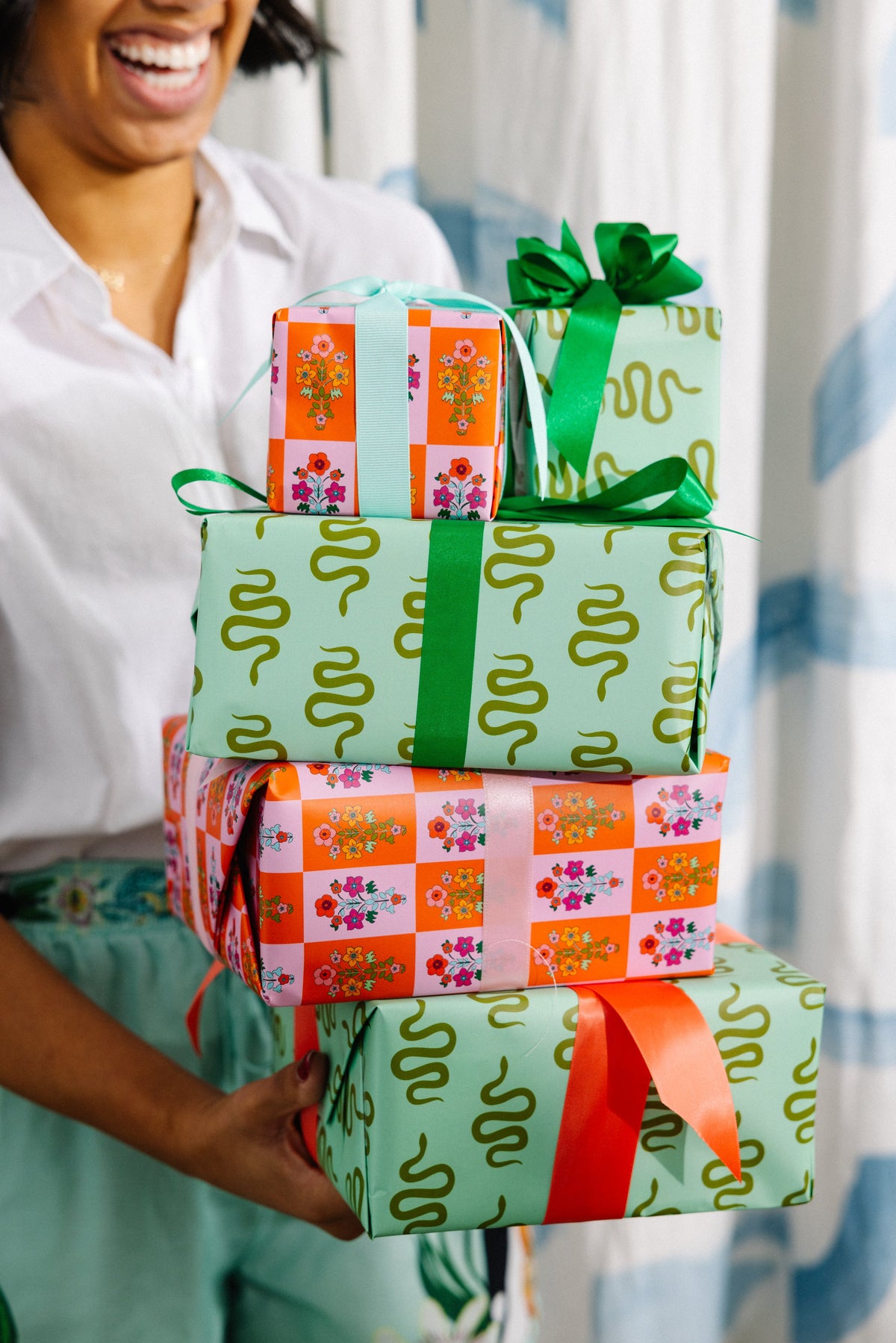 Serene Snake Wrapping Paper Sheets