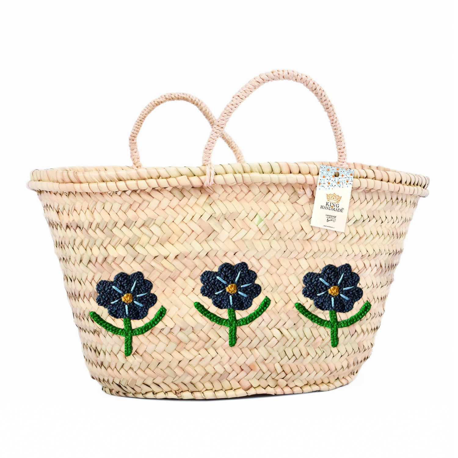 Handwoven Daisy Flower Basket