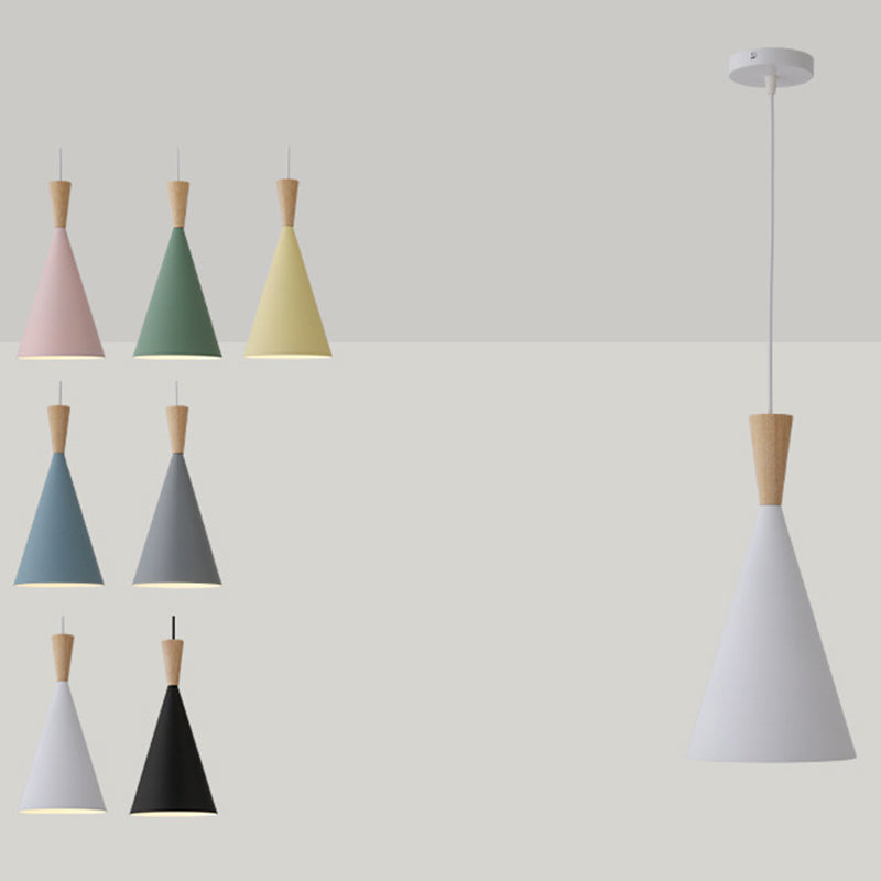 Macaron Geometric Pendant Light Modern Metal Fixture (Various Color and Styles)