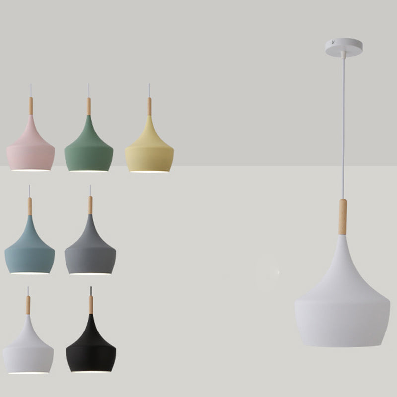 Macaron Geometric Pendant Light Modern Metal Fixture (Various Color and Styles)