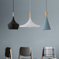 Macaron Geometric Pendant Light Modern Metal Fixture (Various Color and Styles)