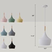 Macaron Geometric Pendant Light Modern Metal Fixture (Various Color and Styles)
