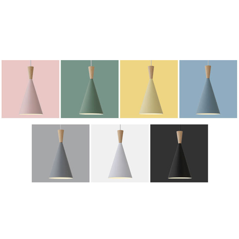 Macaron Geometric Pendant Light Modern Metal Fixture (Various Color and Styles)