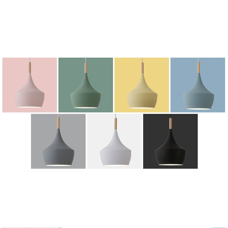 Macaron Geometric Pendant Light Modern Metal Fixture (Various Color and Styles)