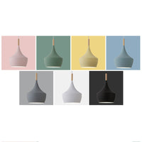 Macaron Geometric Pendant Light Modern Metal Fixture (Various Color and Styles)