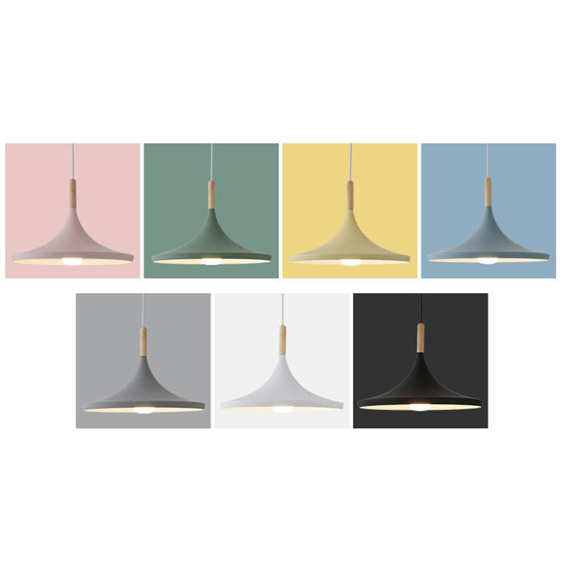 Macaron Geometric Pendant Light Modern Metal Fixture (Various Color and Styles)