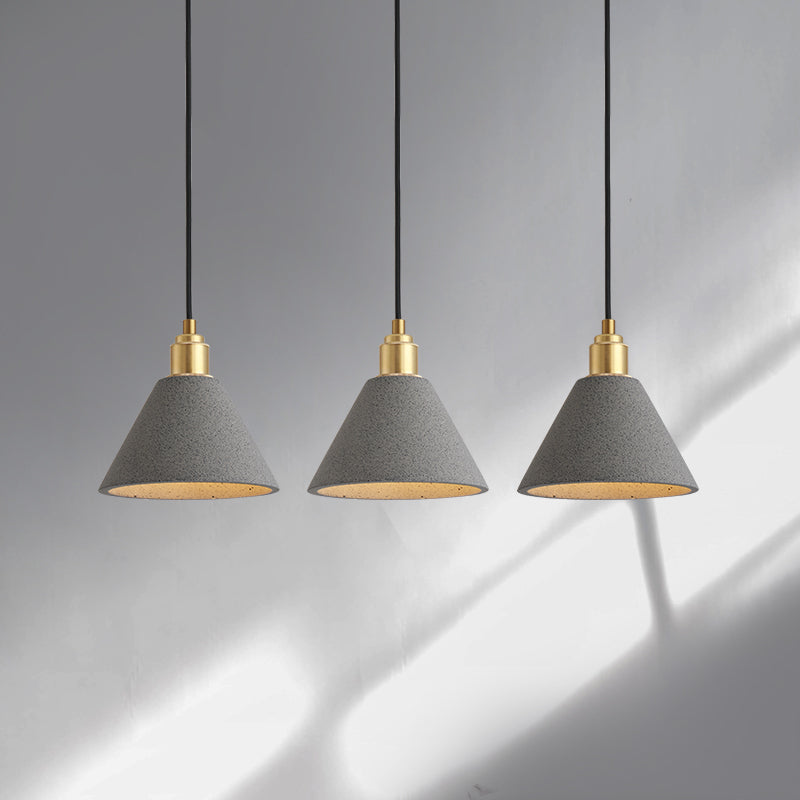 Modern Concrete Pendant Lamp Minimalist Design (Grey or Pink)