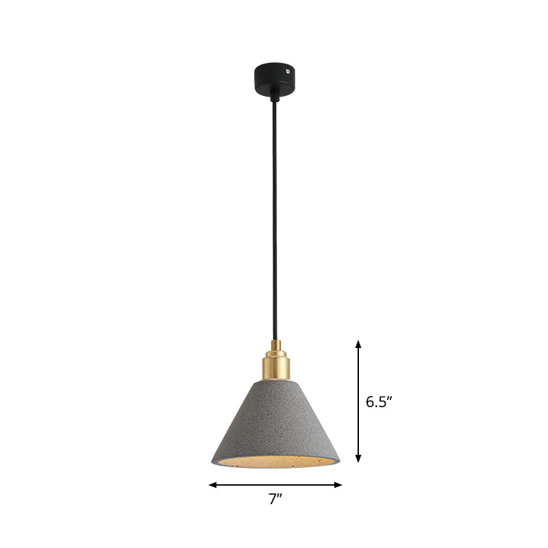 Modern Concrete Pendant Lamp Minimalist Design (Grey or Pink)