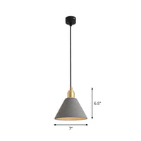 Modern Concrete Pendant Lamp Minimalist Design (Grey or Pink)