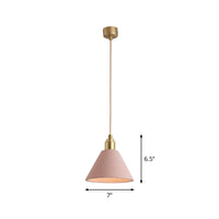 Modern Concrete Pendant Lamp Minimalist Design (Grey or Pink)