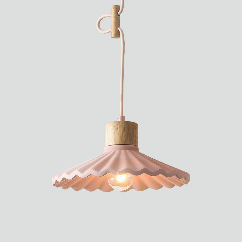 Modern Mini Colorful Pendant Light Cement Saucer Shade (6 Colors)