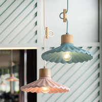 Modern Mini Colorful Pendant Light Cement Saucer Shade (6 Colors)