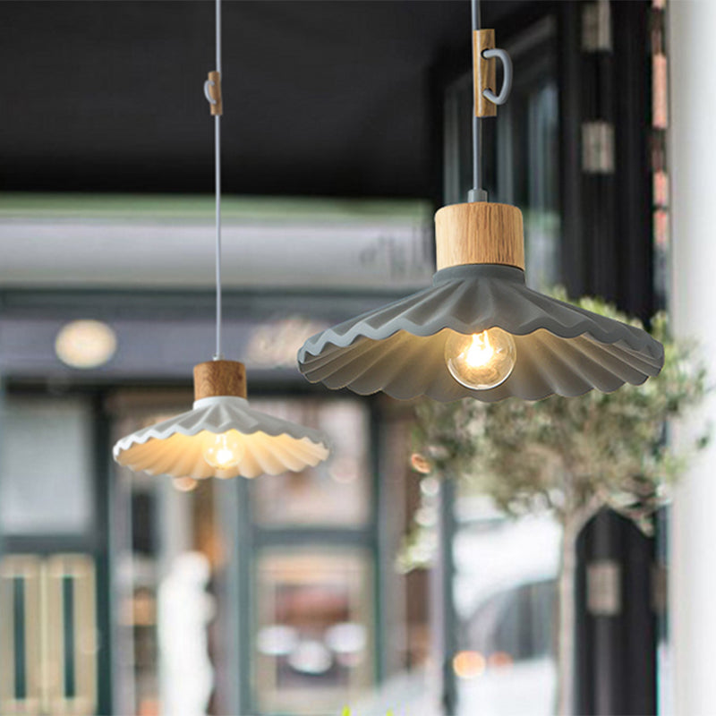 Modern Mini Colorful Pendant Light Cement Saucer Shade (6 Colors)