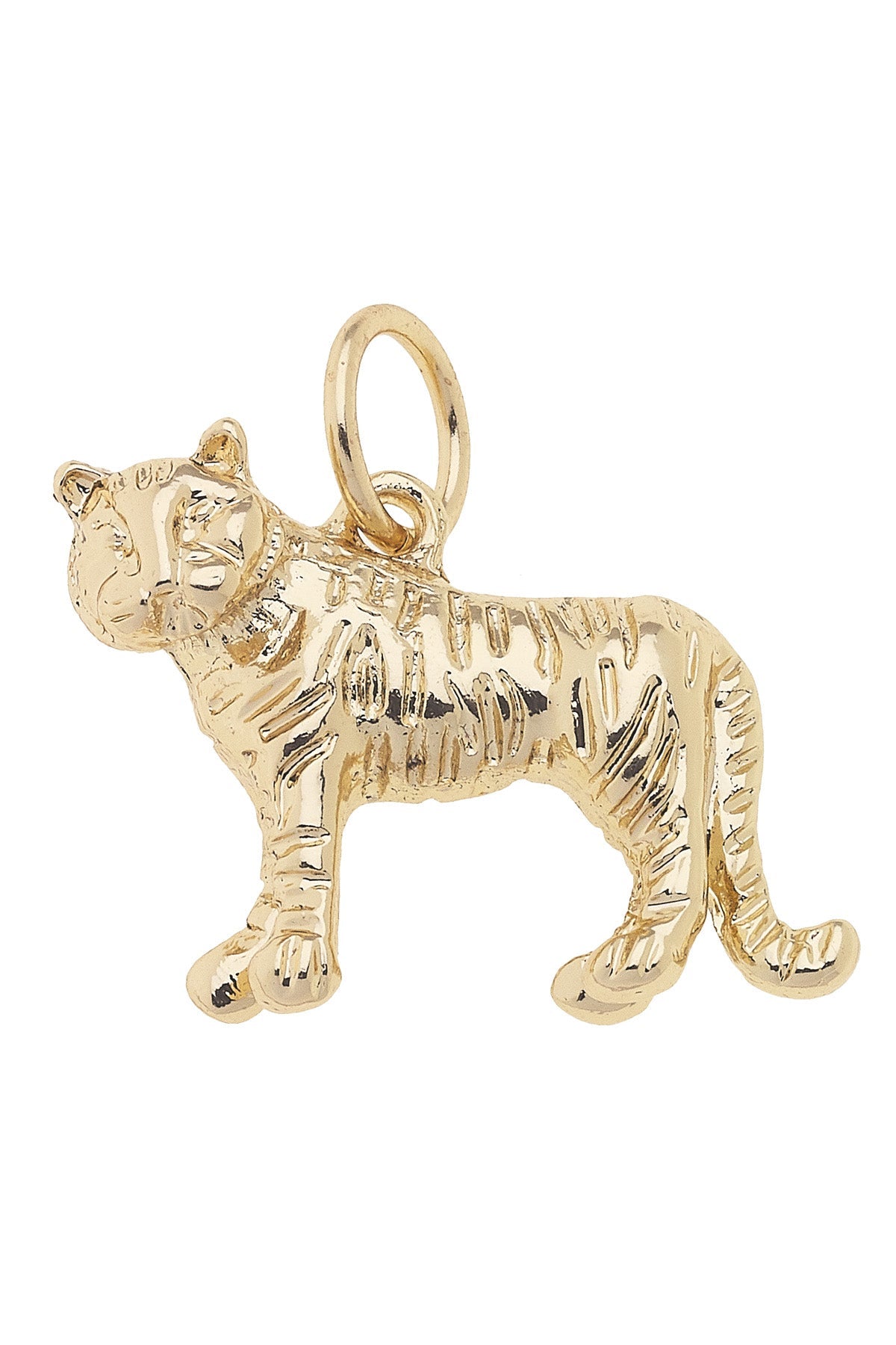 Tiger Charm in Shiny Gold