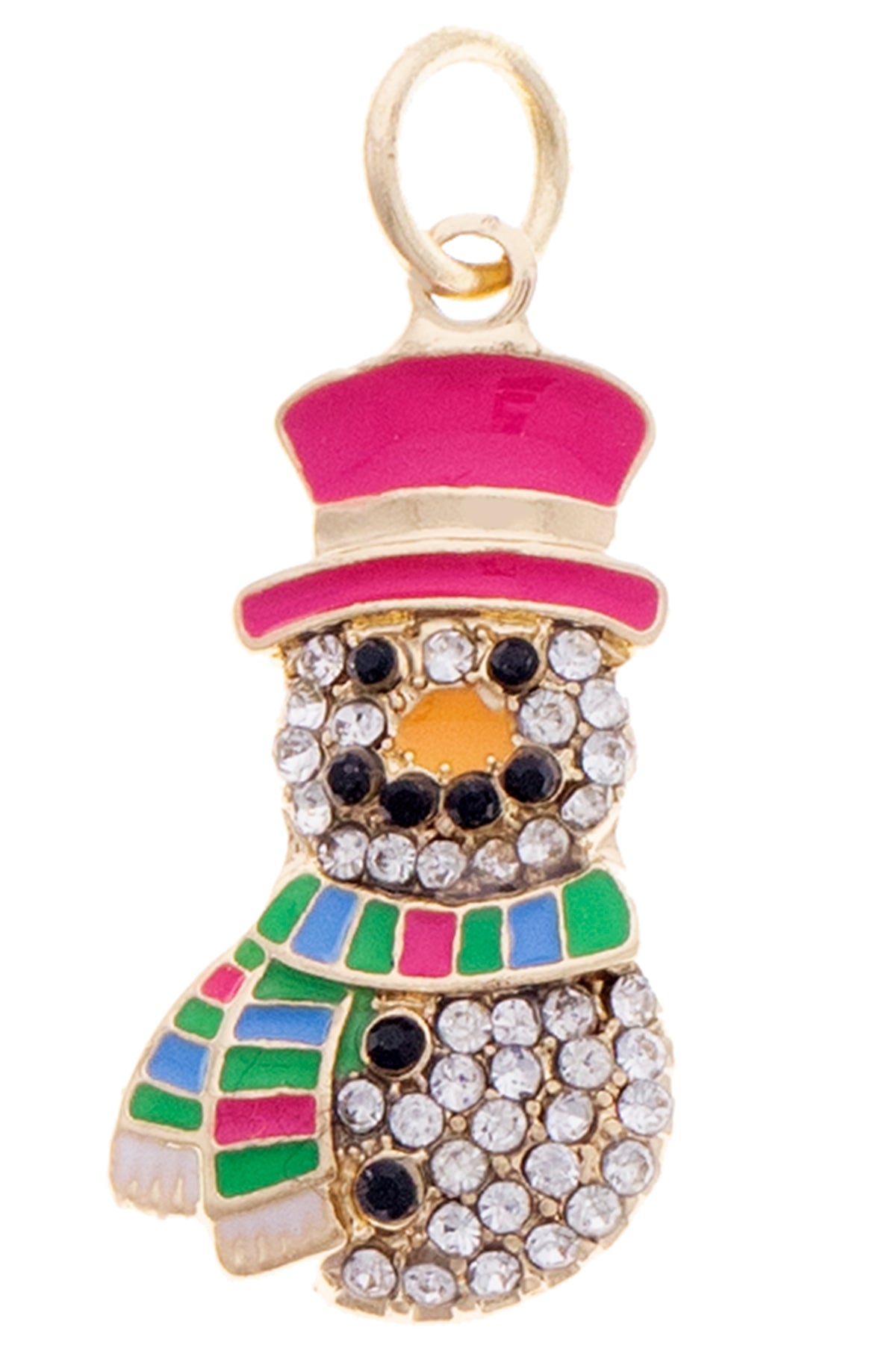 Pave Snowman Charm in Multi