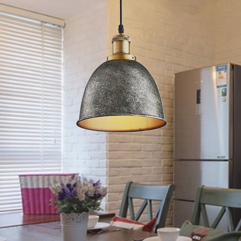 Antique Inspired Dome Pendant Lamp (Various Colors)