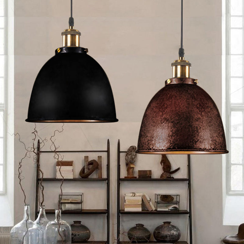 Antique Inspired Dome Pendant Lamp (Various Colors)