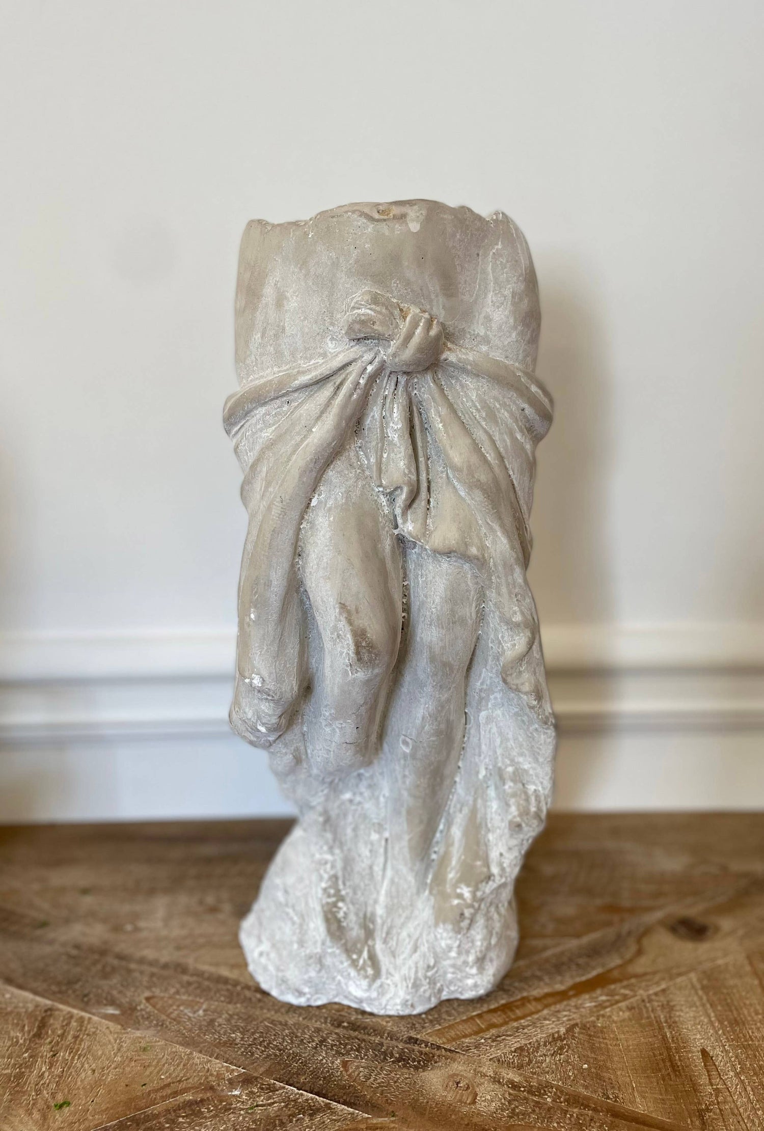 Cement Lady Skirt Vase